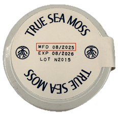 “True Sea Moss, jar lid label” recalled product/package image