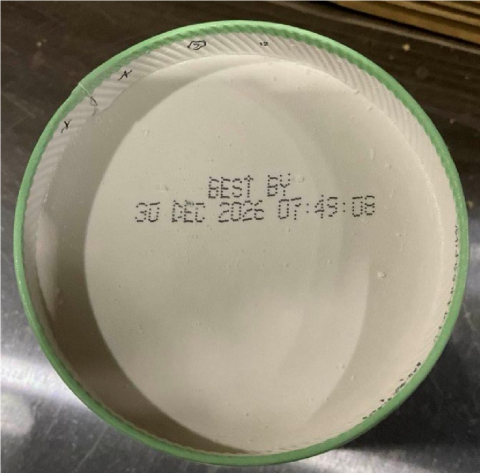 Location of coding on bottom of container, Straus Family Creamery Organic Ice Cream recalled product/package image